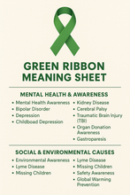 Load image into Gallery viewer, Green Ribbon Awareness
