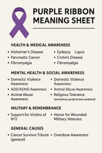 Load image into Gallery viewer, Purple Ribbon Awareness
